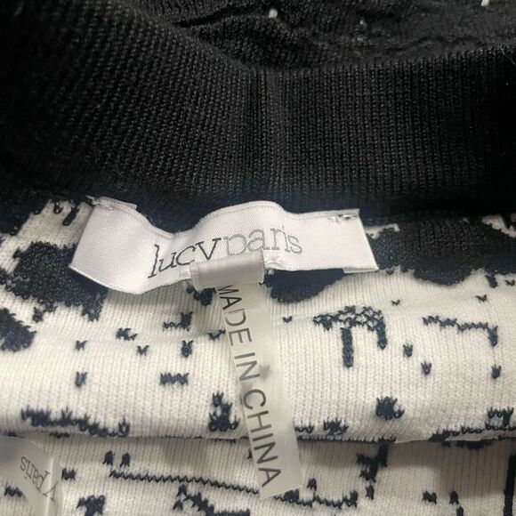Lucy Paris black white ink blot skirt  small - Picture 3 of 15